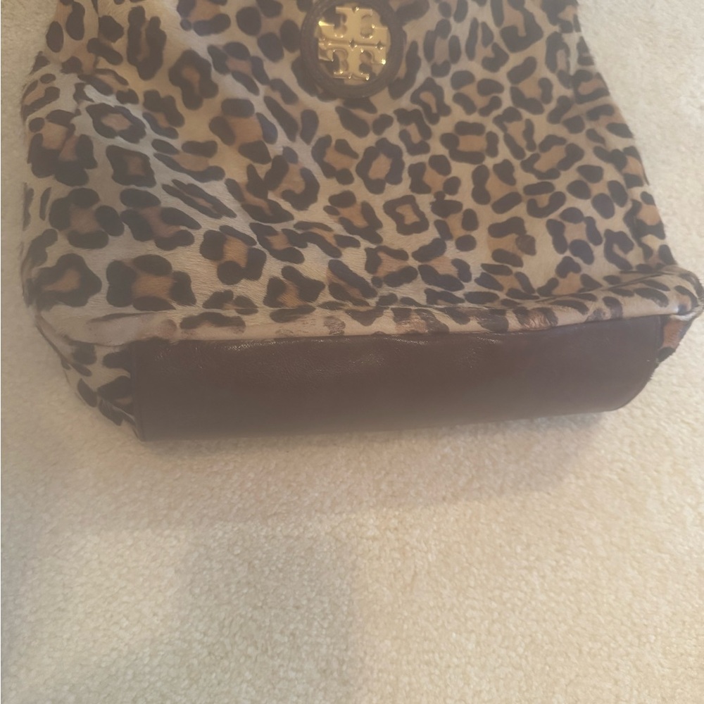 Tory Burch Brown Animal Print Tote